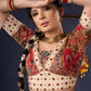 Elegant Maroon Printed Kantha Lehenga With Matching Blouse & Embroidered Dupatta .