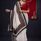 Exclusive Georgette saree with Ajrakh borders & Intricate Hand Embroidered highlights