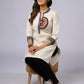 Elegant Off White Cotton Tunic Adorned with Kutch Mirror Work