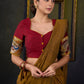 Elegant Maroon Kalamkari Blouse