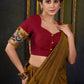 Elegant Maroon Kalamkari Blouse