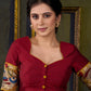 Elegant Maroon Kalamkari Blouse