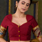 Elegant Maroon Kalamkari Blouse