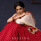 Beautiful Red Bandhani Lehenga With Mustard Embroidered Blouse & Matching Dupatta.