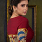 Elegant Maroon Kalamkari Blouse