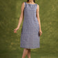 Blue Checkered Cotton Dress. Classic Blue Checks For A Timeless Look