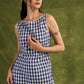 Blue Checkered Cotton Dress. Classic Blue Checks For A Timeless Look