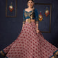 Graceful Printed Lehenga With Gold Embroidered Blouse & Matching Dupatta.