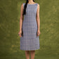 Blue Checkered Cotton Dress. Classic Blue Checks For A Timeless Look