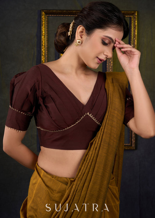 Classy Coffee Brown Designer Blouse