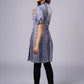 Elegant Grey Cotton Tunic with Ikat Details