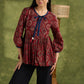 Maroon Cotton Hand Blocked Ajrakh Top