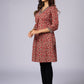 Elegant Maroon Cotton Ajrakh Tunic