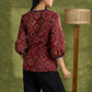 Maroon Cotton Hand Blocked Ajrakh Top