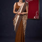 Combination of Exclusive hand block Fakira Print & Dark Rust Handloom Cotton Saree