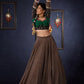 Elegant Ajrakh & Kalamkari Lehenga With Matching Blouse & Dupatta.