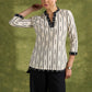 Black And White Cotton Ikat Combination Top