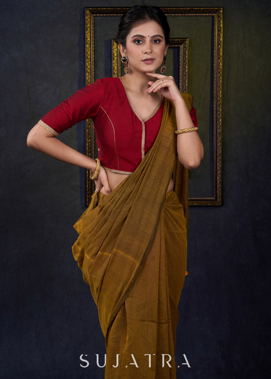 Stylish Maroon Blouse with Pleated Back