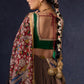 Elegant Ajrakh & Kalamkari Lehenga With Matching Blouse & Dupatta.