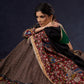 Elegant Ajrakh & Kalamkari Lehenga With Matching Blouse & Dupatta.