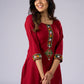 Classy Maroon Cotton Mirror Work Tunic