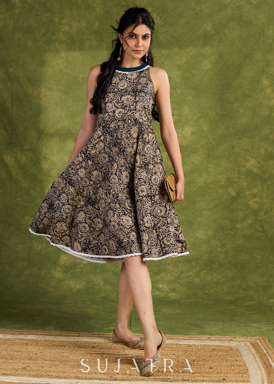 Kalamkari Block Printed Cotton Dress - Traditional Prints Meet Modern Grace