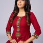 Classy Maroon Cotton Mirror Work Tunic