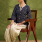 Blue Ajrakh Hand Blocked Cotton Top With Laces - Pant Optional