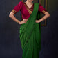 Exclusive Green Cotton Silk Saree with elegant shine