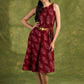 Flared Ikat Cotton Dress. Vibrant Ikat Print With A Flattering Flared Silhouette