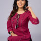 Trendy Magenta Cotton Tunic with Comfortable Silhouette