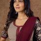 Classic cotton Ajrakh blouse with a blend of print , pattern and maroon detailing