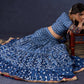 Indigo Prints Mix & Match Lehenga With Antique Gold Embroidery On Blouse & Matching Dupatta.