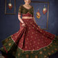 Green & Maroon Ajrakh Mix & Match Lehenga With All Over Embroidery & Contrast Dupatta.