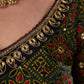 Green & Maroon Ajrakh Mix & Match Lehenga With All Over Embroidery & Contrast Dupatta.