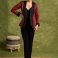 Evening Glamour : Maroon Ajrakh Jacket With Stylish Neckline & Striking Gold Piping