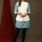 Elegant printed cotton tunic - Off-white Nehru jacket Optional