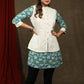 Elegant printed cotton tunic - Off-white Nehru jacket Optional