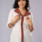 Classy Off White Cotton Ajrakh Collared Tunic