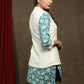 Elegant printed cotton tunic - Off-white Nehru jacket Optional