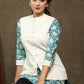 Elegant printed cotton tunic - Off-white Nehru jacket Optional