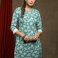 Elegant printed cotton tunic - Off-white Nehru jacket Optional