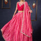 Pretty Pink Shibori Lehenga With Stone Embellishments On The Blouse & Matching Dupatta.