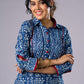 Beautifully Highlighted Casual Cotton Indigo Tunic Pant Additional