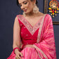 Pretty Pink Shibori Lehenga With Stone Embellishments On The Blouse & Matching Dupatta.