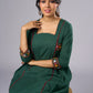 Beautiful Green Cotton Mirror Work Tunic Pant Additional