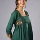 Beautiful Green Cotton Mirror Work Tunic Pant Additional