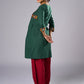 Beautiful Green Cotton Mirror Work Tunic Pant Additional