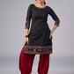 Elegant Cotton Black Ikat Combination Tunic Pant Additional