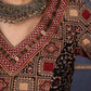 Elegant Maroon & Black Ajrakh Lehenga With Matching Blouse & Dupatta.